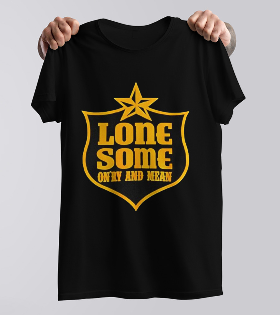 Lonesome On'ry And Mean Lone Star Shield T-Shirt