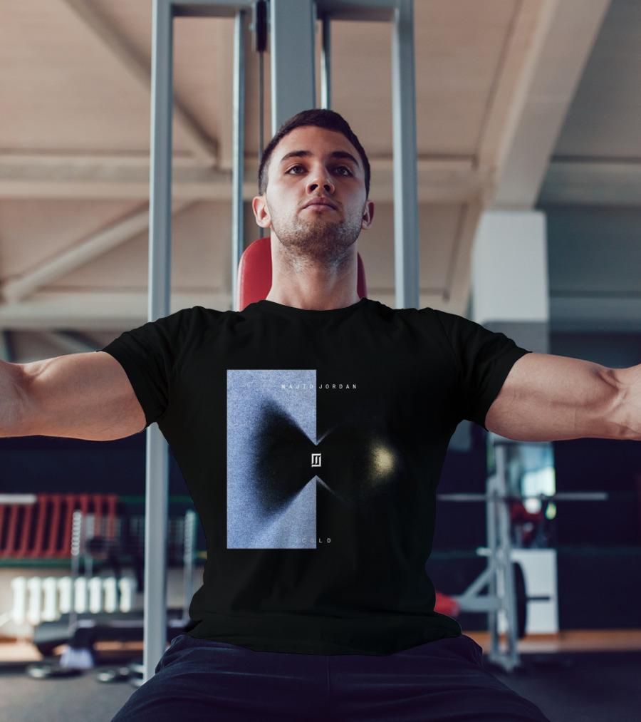 Majid Jordan Cold Album Cover Black And Blue Split T-Shirt