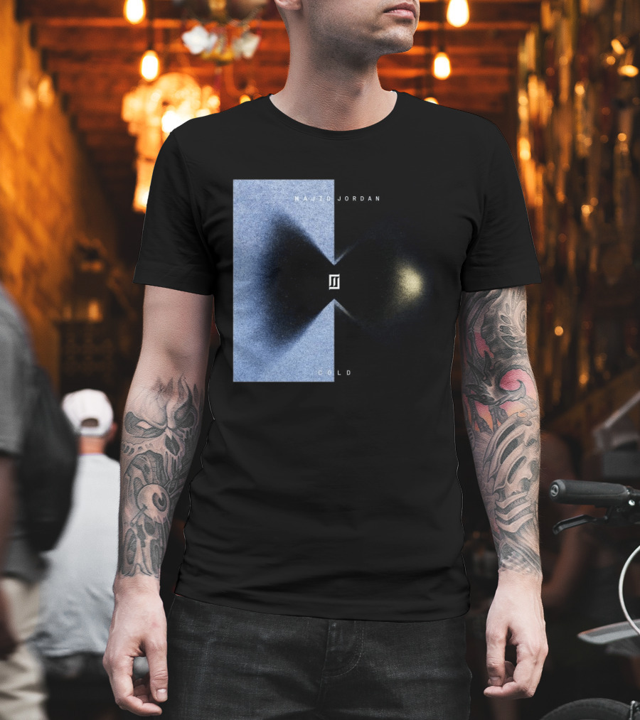 Majid Jordan Cold Album Cover Black And Blue Split T-Shirt