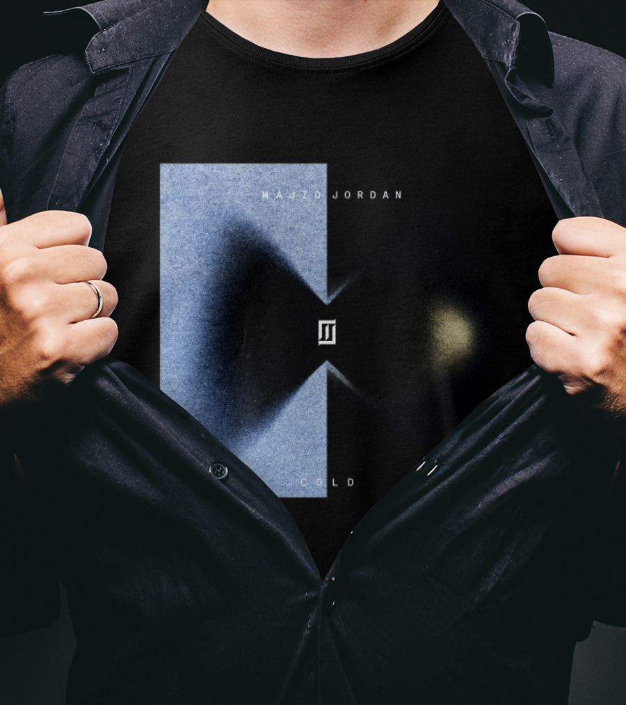 Majid Jordan Cold Album Cover Black And Blue Split T-Shirt