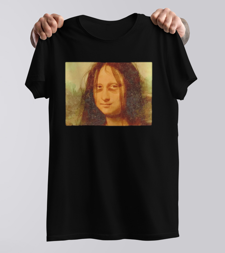 Mona Lisa Messy Hair Meme Remake T-Shirt