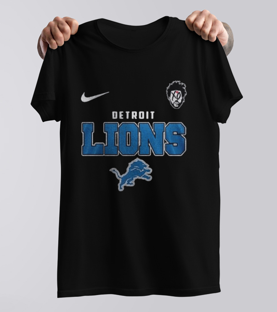 Detroit Lions The Weeknd XO Nike Collab T-Shirt