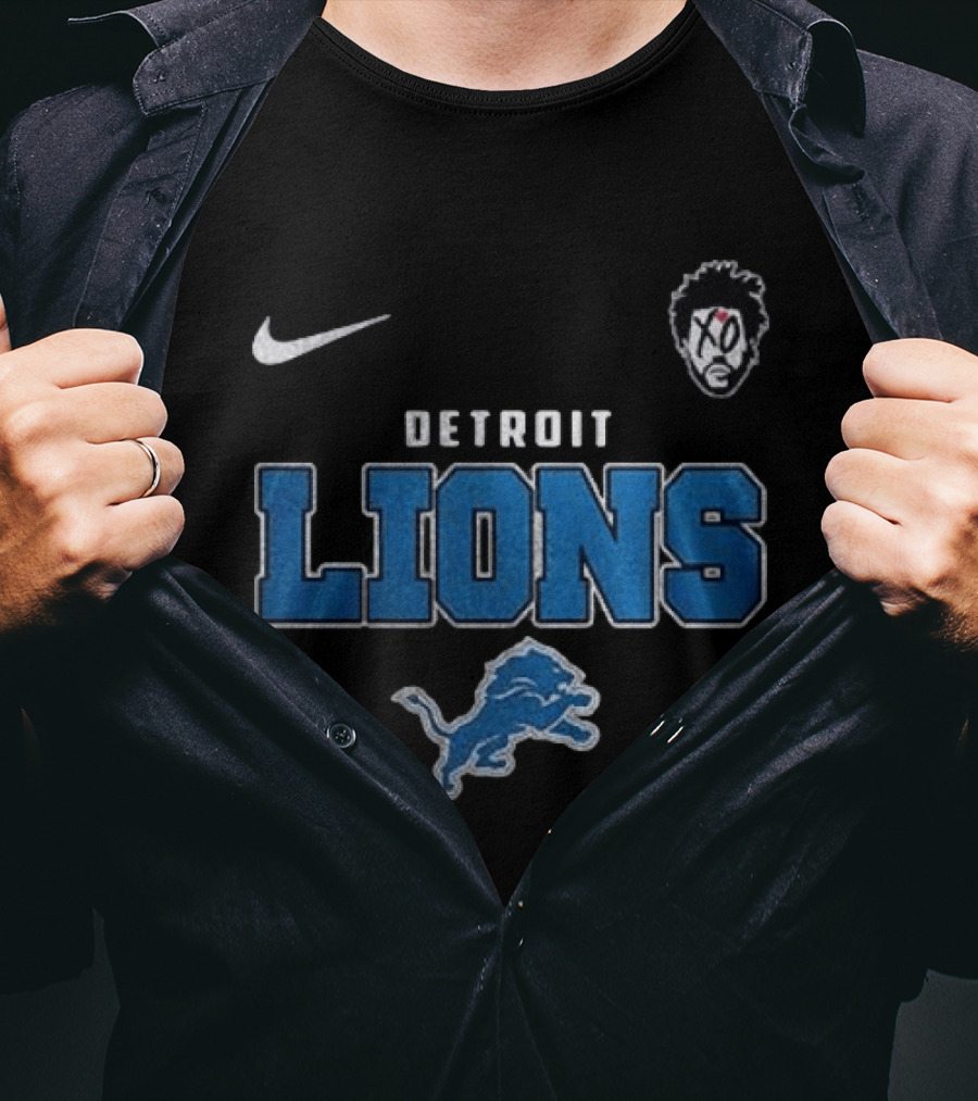 Detroit Lions The Weeknd XO Nike Collab T-Shirt