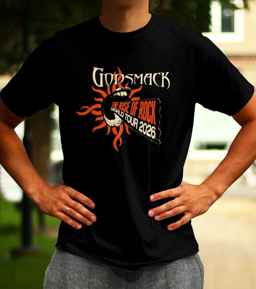 Godsmack The Rise Of Rock World Tour 2026 Sunburst Admat T-Shirt