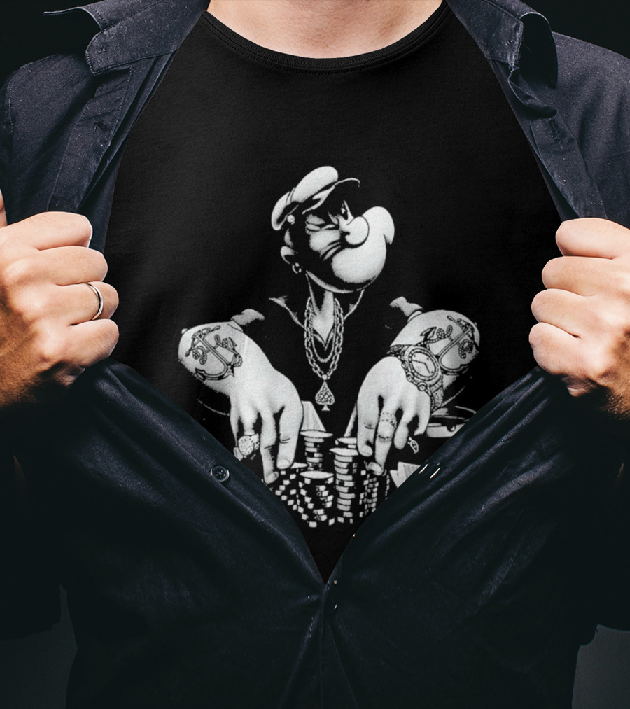 Original Jackson Popeyes Poker Pimp Playing Cards T-Shirt