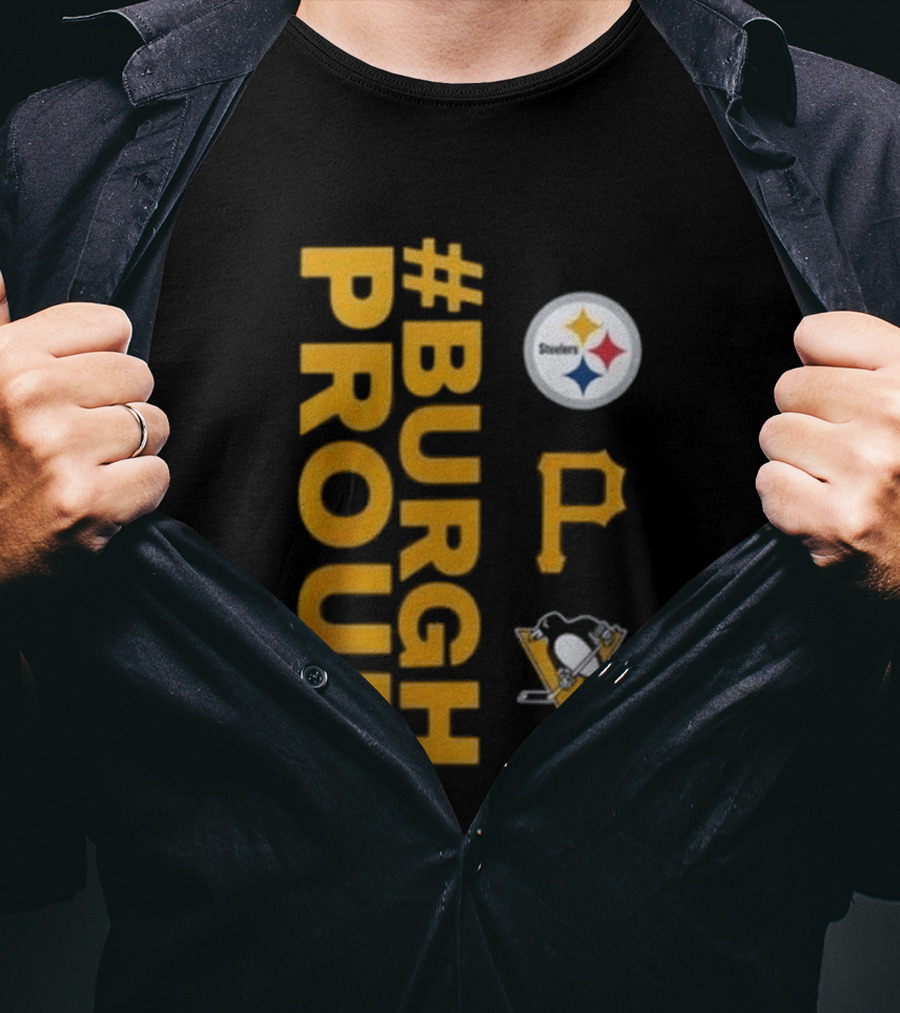 Pittsburgh Pirates 2026 #Burgh Proud Steelers Penguins T-Shirt