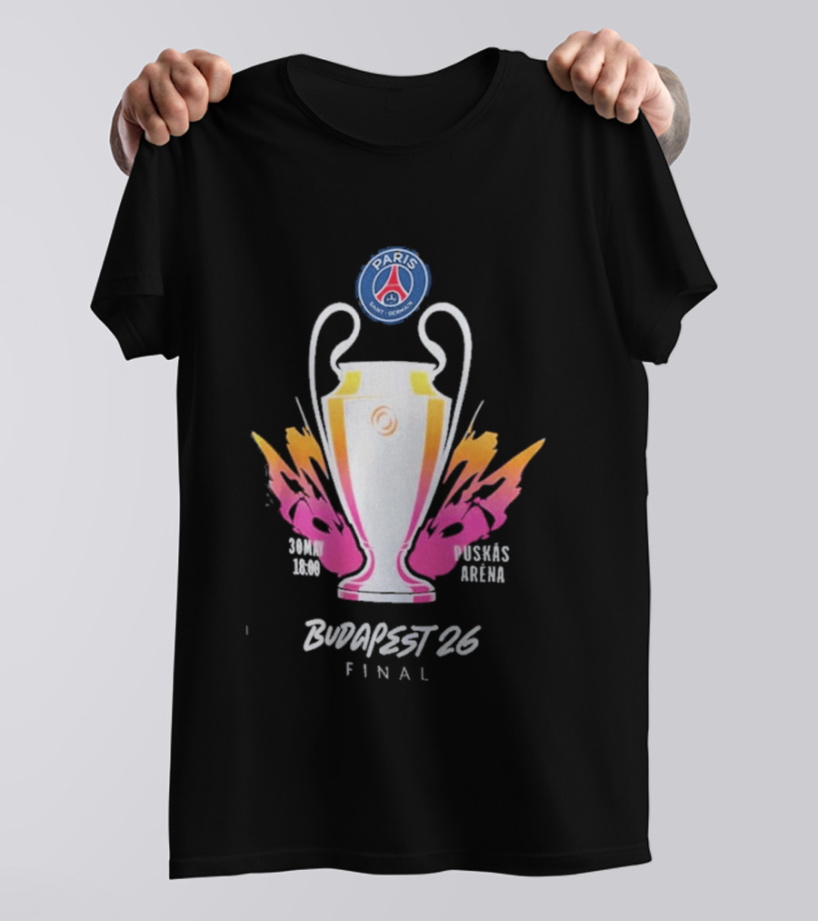 PSG Budapest 26 Final Champion's Trophy Paris Arena T-Shirt