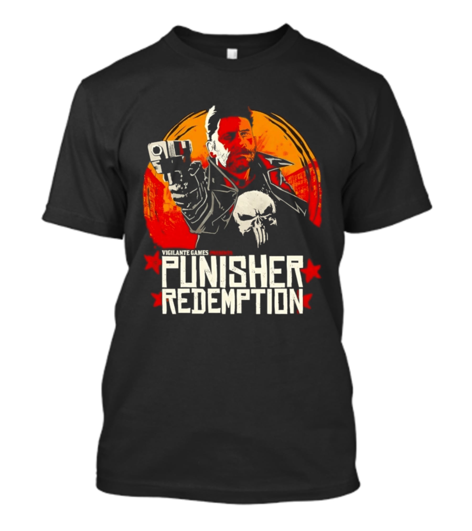 Punisher Redemption Red Dead Vigilante Games T-Shirt