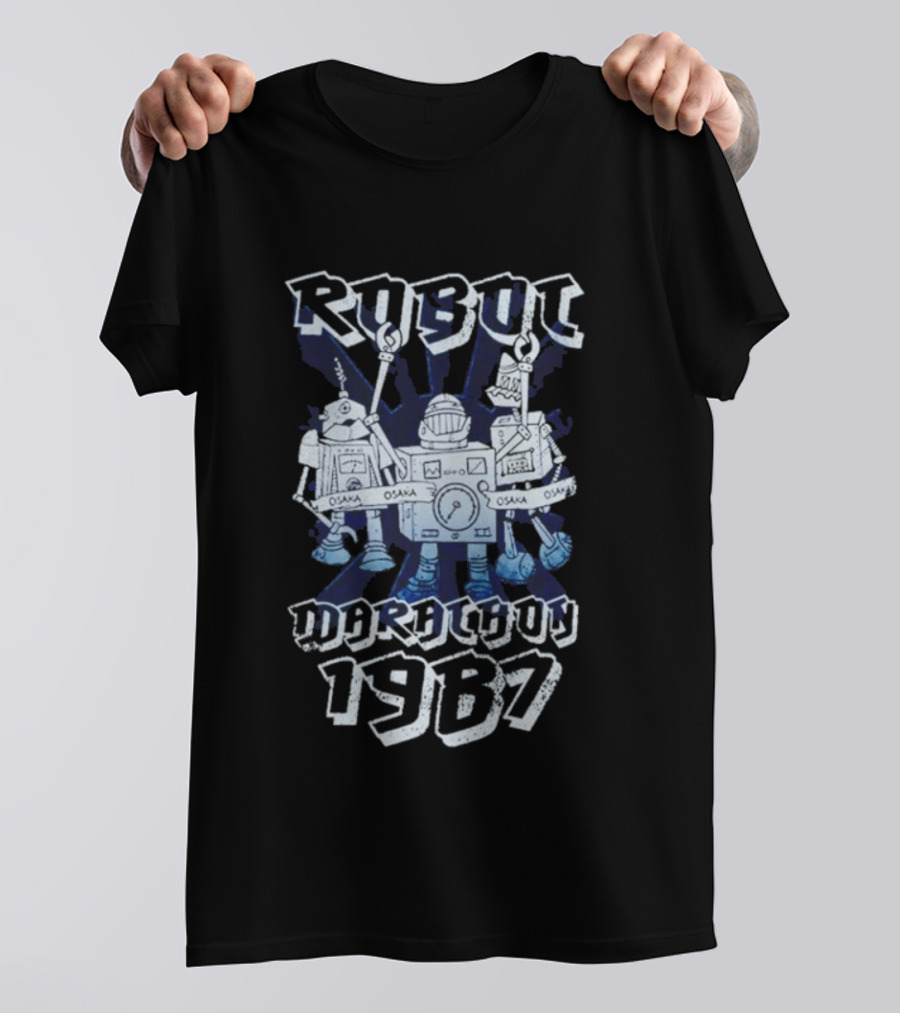 Robot Osaka Marathon 1987 Racing Bots T-Shirt