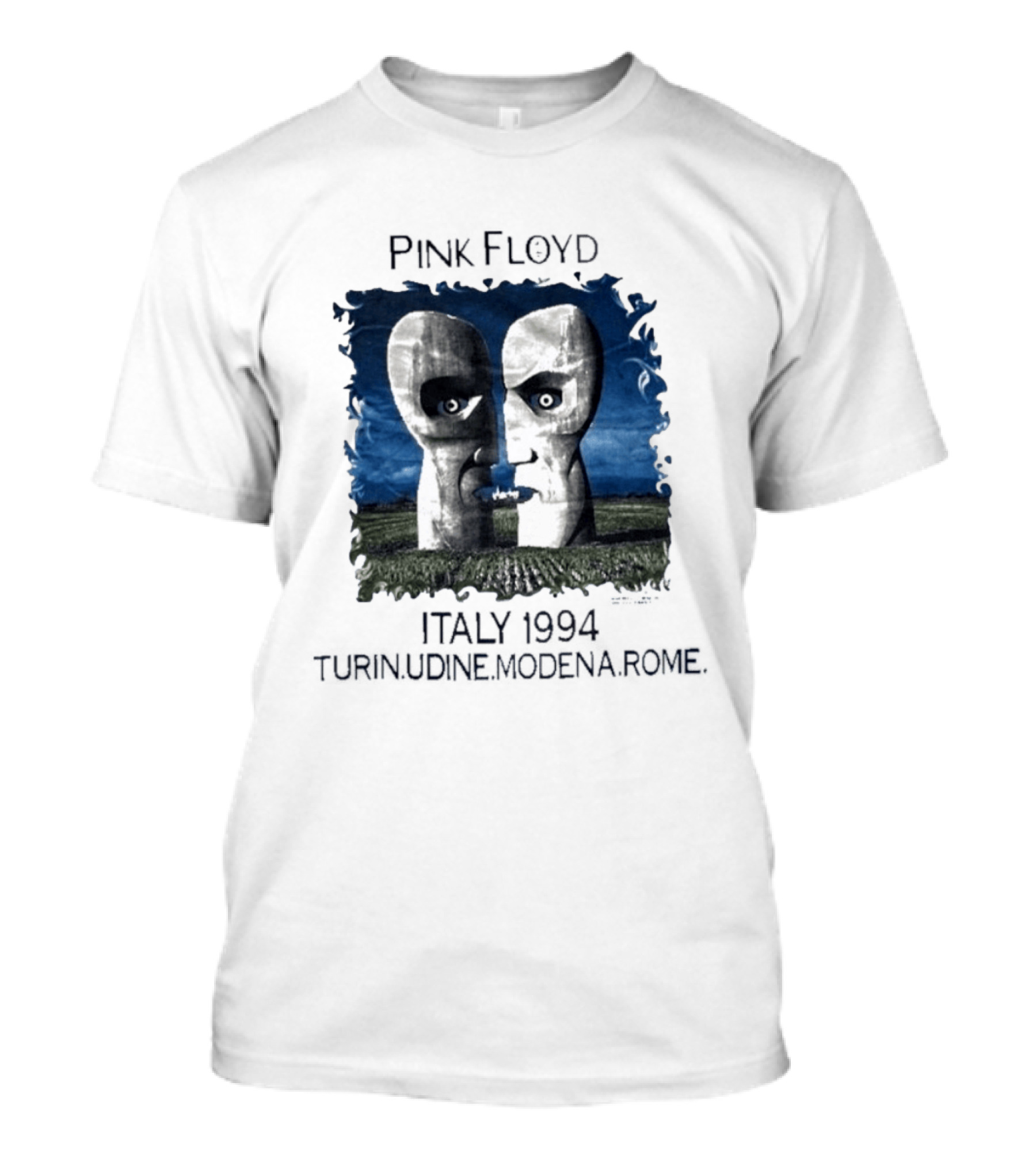 Pink Floyd Italy 1994 Turin Udine Modena Rome Faces T-Shirt