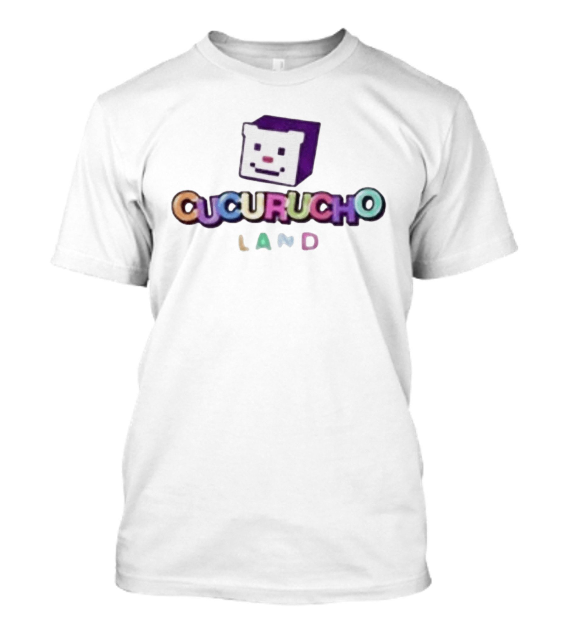 QSMP Cucurucho Land Colorful Cube Face Black T-Shirt