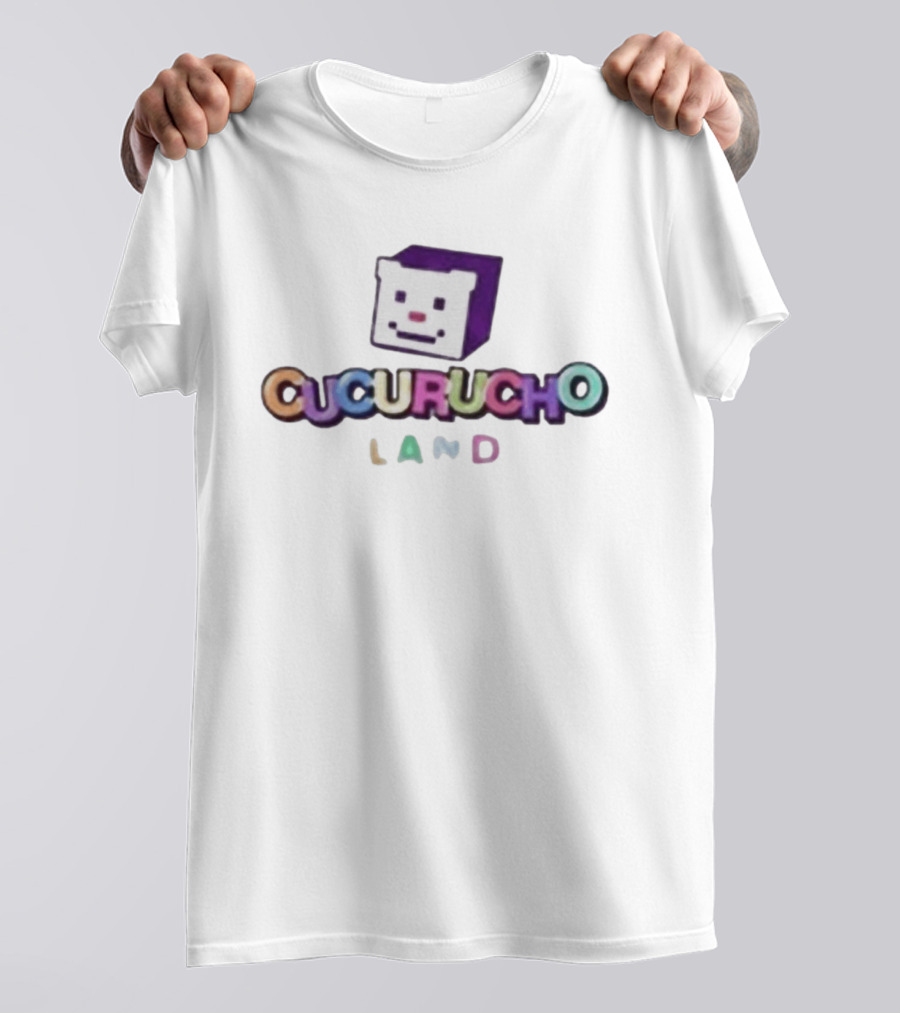 QSMP Cucurucho Land Colorful Cube Face Black T-Shirt