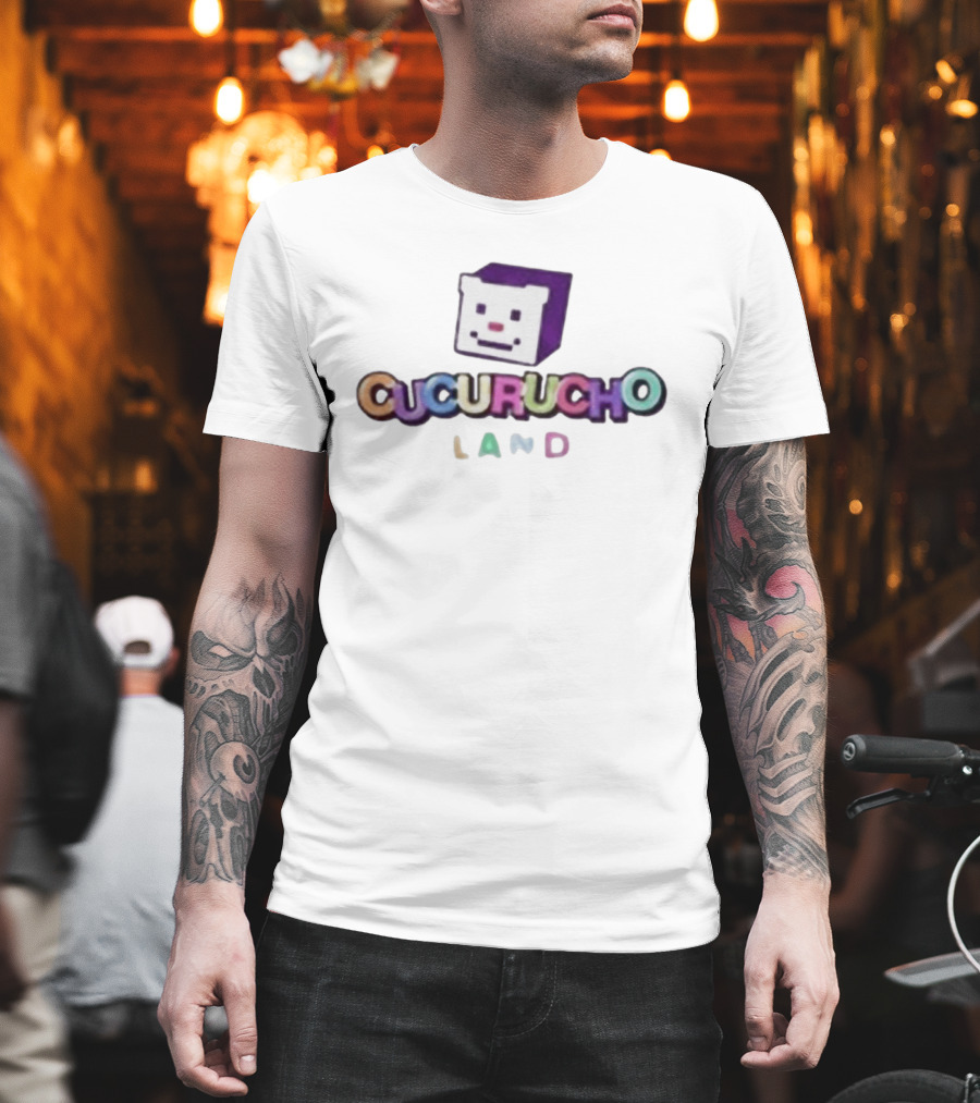 QSMP Cucurucho Land Colorful Cube Face Black T-Shirt