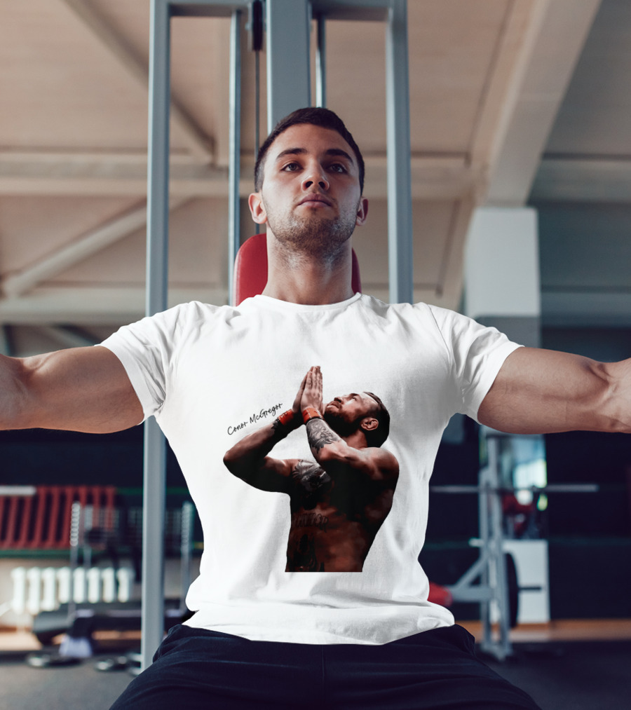 Conor McGregor Returning Pray Pose Tattooed MMA Fighter T-Shirt