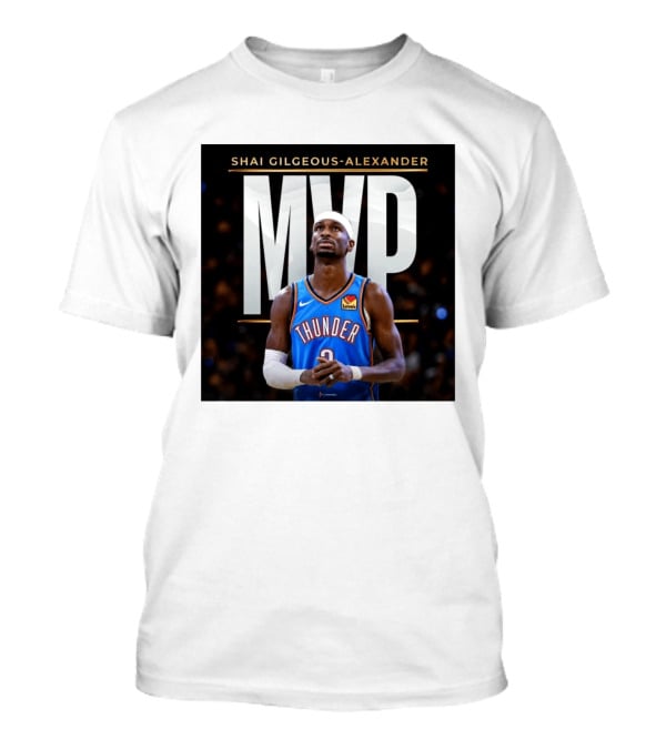 Shai Gilgeous Alexander Thunder MVP Celebration T-Shirt