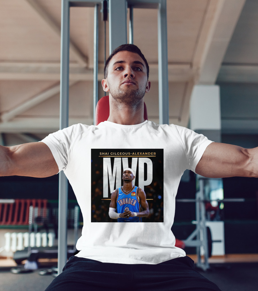 Shai Gilgeous Alexander Thunder MVP Celebration T-Shirt