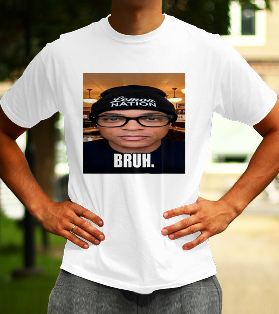 Lemon Nation Beanie Glasses Meme Bruh T-Shirt