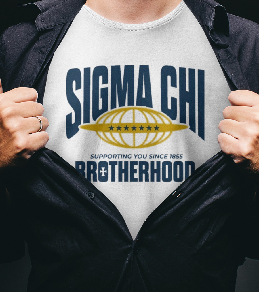 Sigma Chi Supporting You Since 1855 Brotherhood Stars T-Shirt