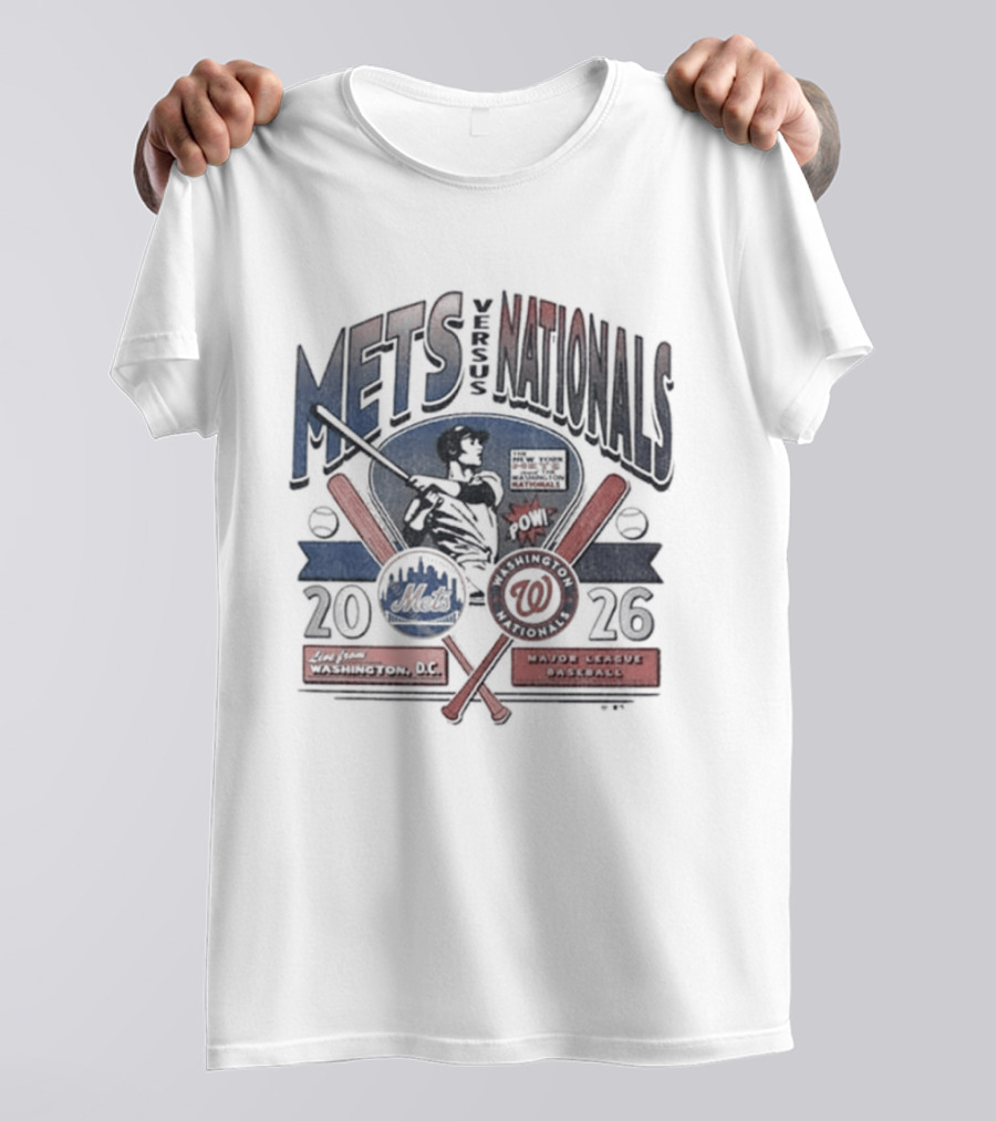 Mets Nationals 2026 Washington DC New York Baseball Matchup T-Shirt