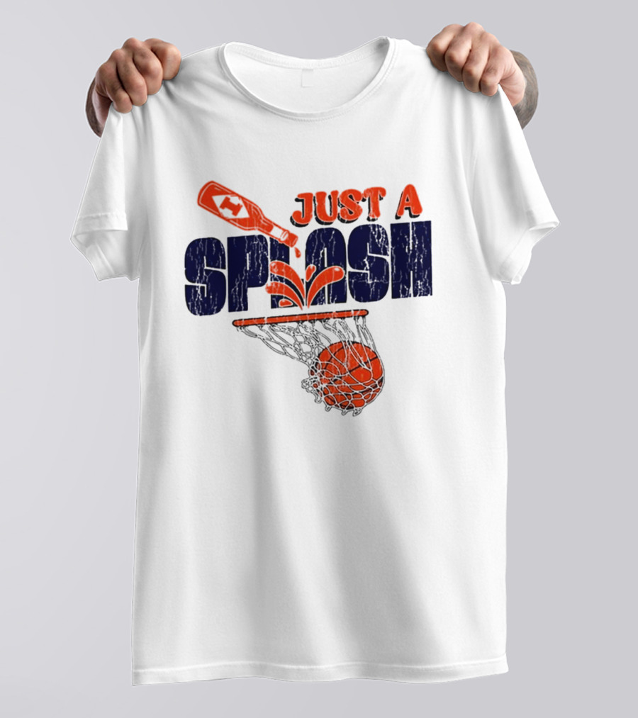 JUST A SPLASH Basketball Bottle Net Hoops T-Shirt