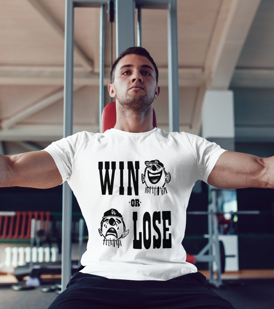 Win Or Lose Laughing Crying Clown LA Baseball Fan T-Shirt
