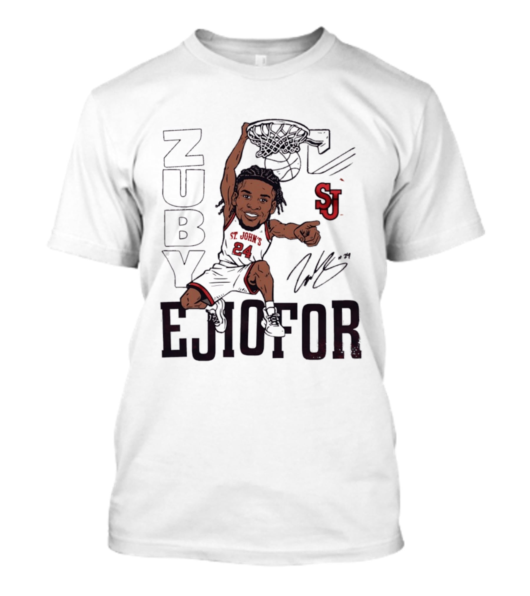 Zuby Ejiofor St. John's Red Storm Slam Dunk Basketball SJ 24 T-Shirt