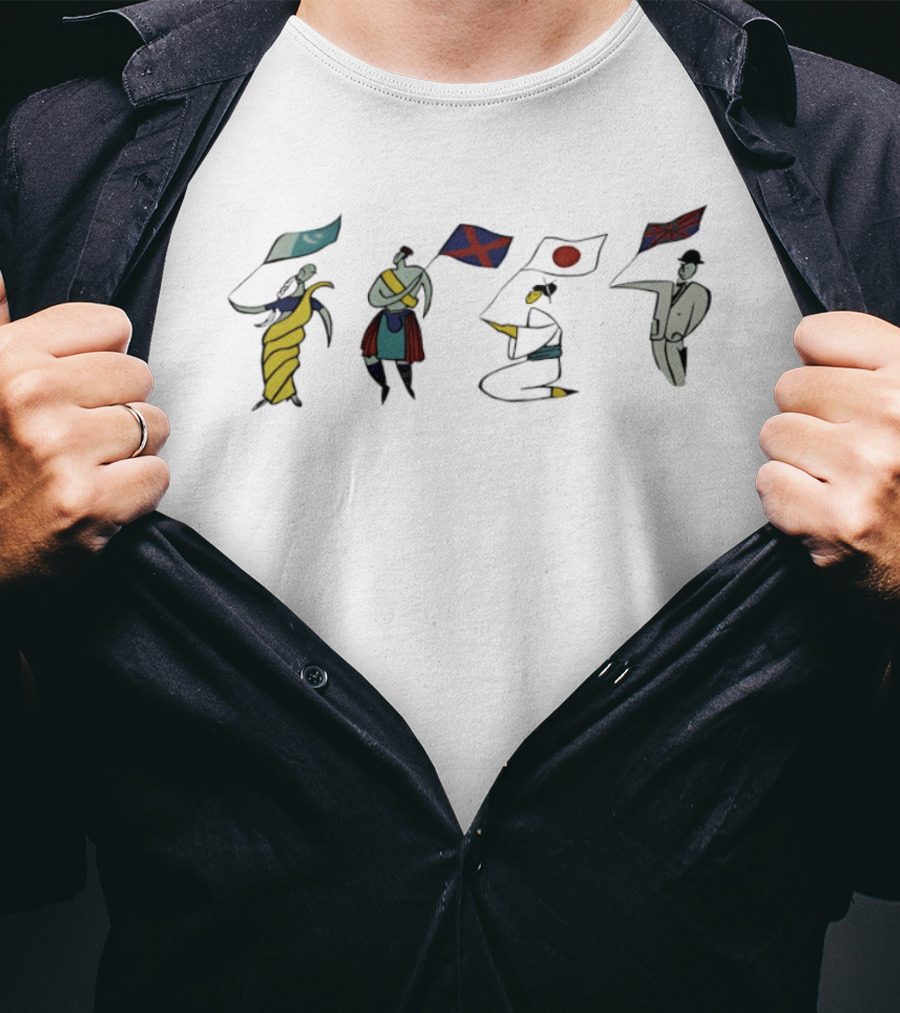 Kazimir Malevich Joan Miro United People Benetton Flag Figures Art Mix T-Shirt