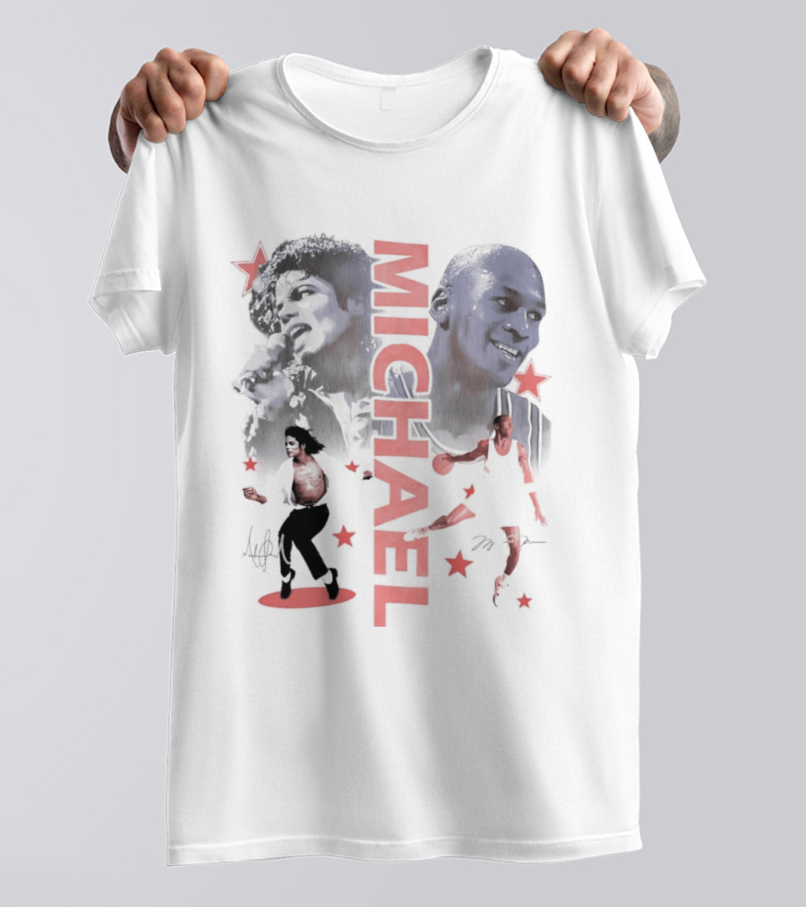 Michael Jordan Michael Jackson Two Legends Signatures Bootleg T-Shirt