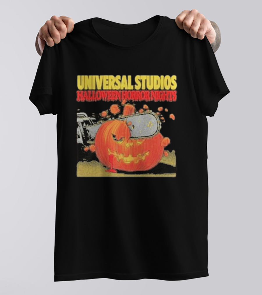 Universal Studios Halloween Horror Nights Pumpkin Chainsaw T-Shirt