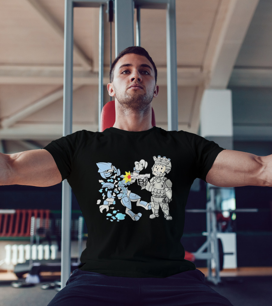 Xeno Slayer Threat Llama Alien Battle Scene T-Shirt