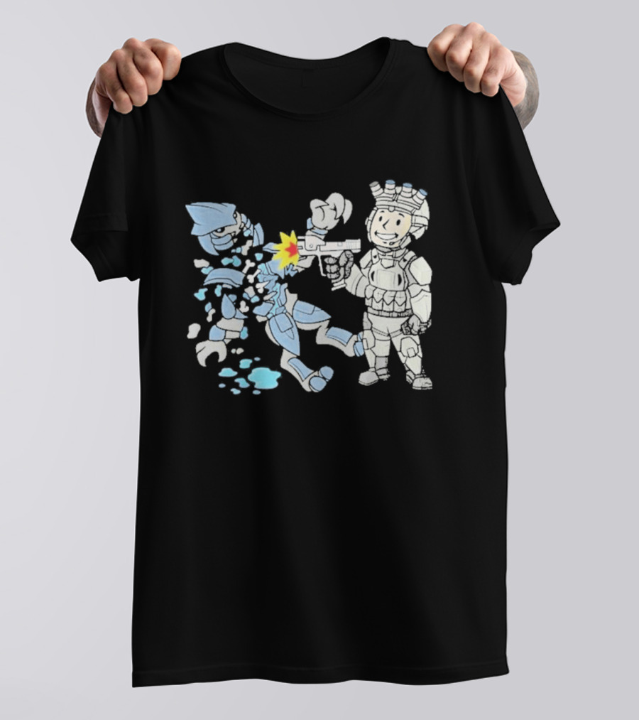 Xeno Slayer Threat Llama Alien Battle Scene T-Shirt