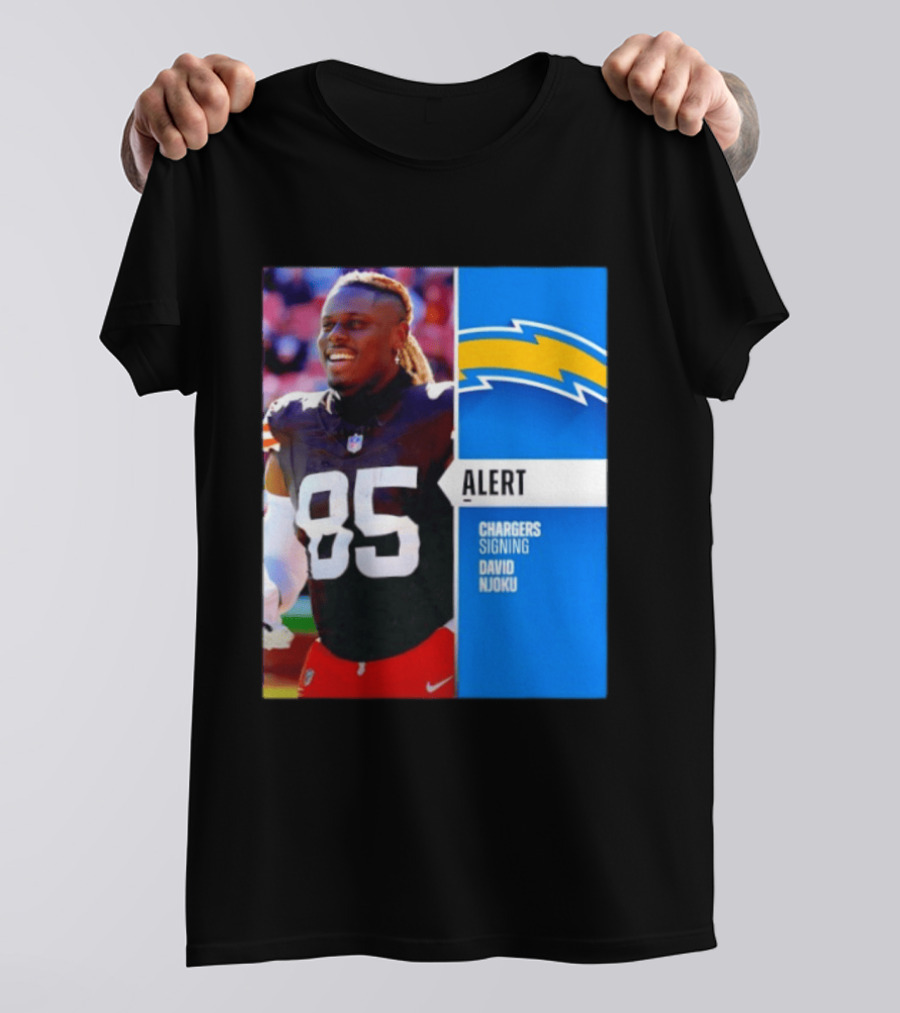 Alert Chargers Signing David Njoku Player 85 T-Shirt