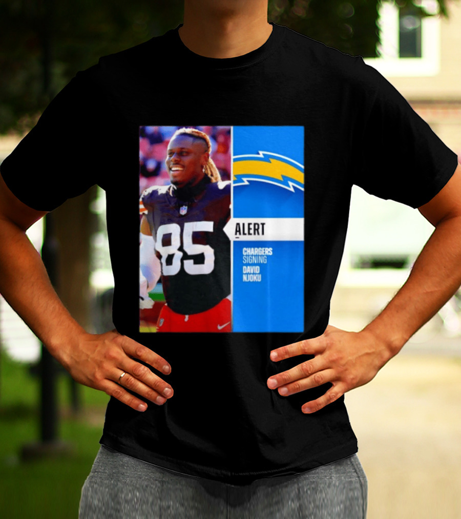 Alert Chargers Signing David Njoku Player 85 T-Shirt