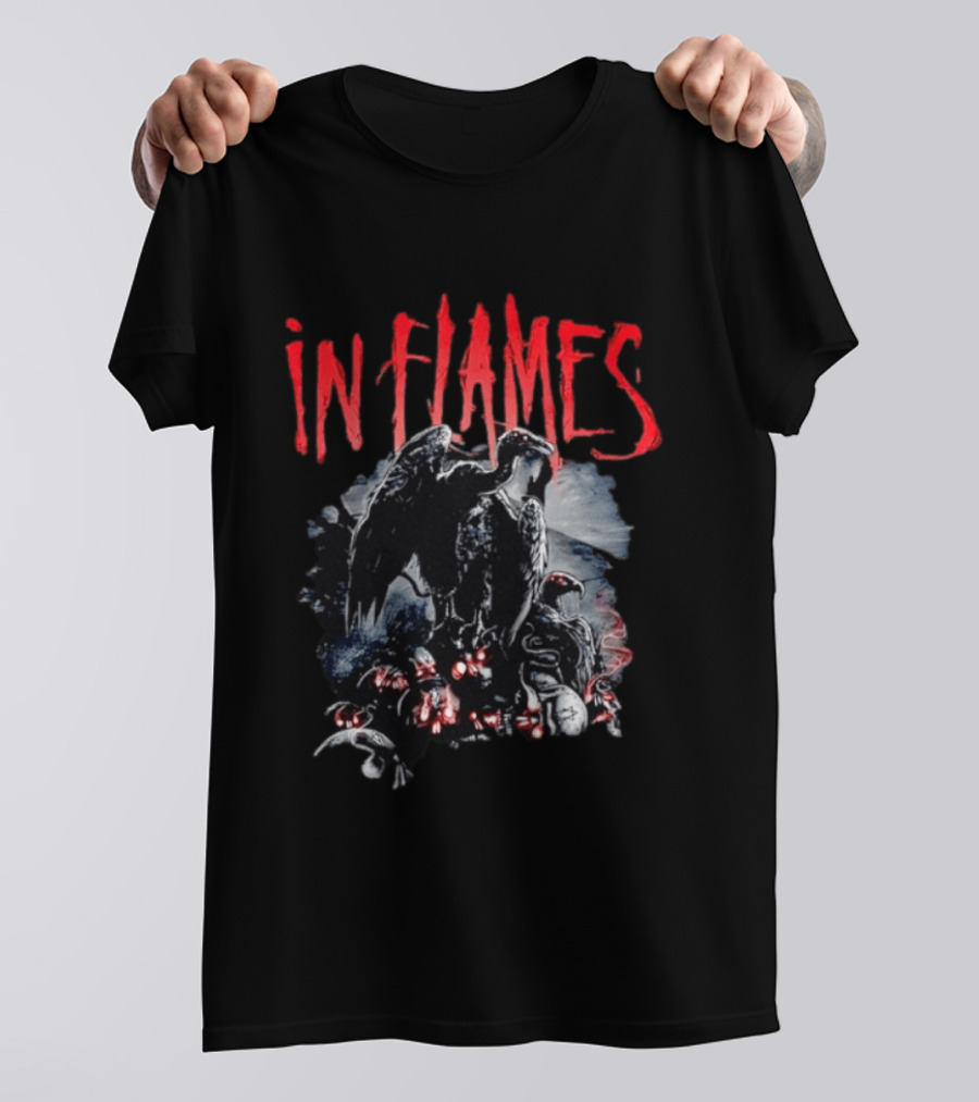 In Flames Meet Your Maker Gothic Vulture Scene T-Shirt