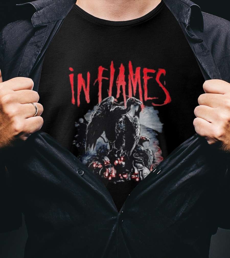 In Flames Meet Your Maker Gothic Vulture Scene T-Shirt