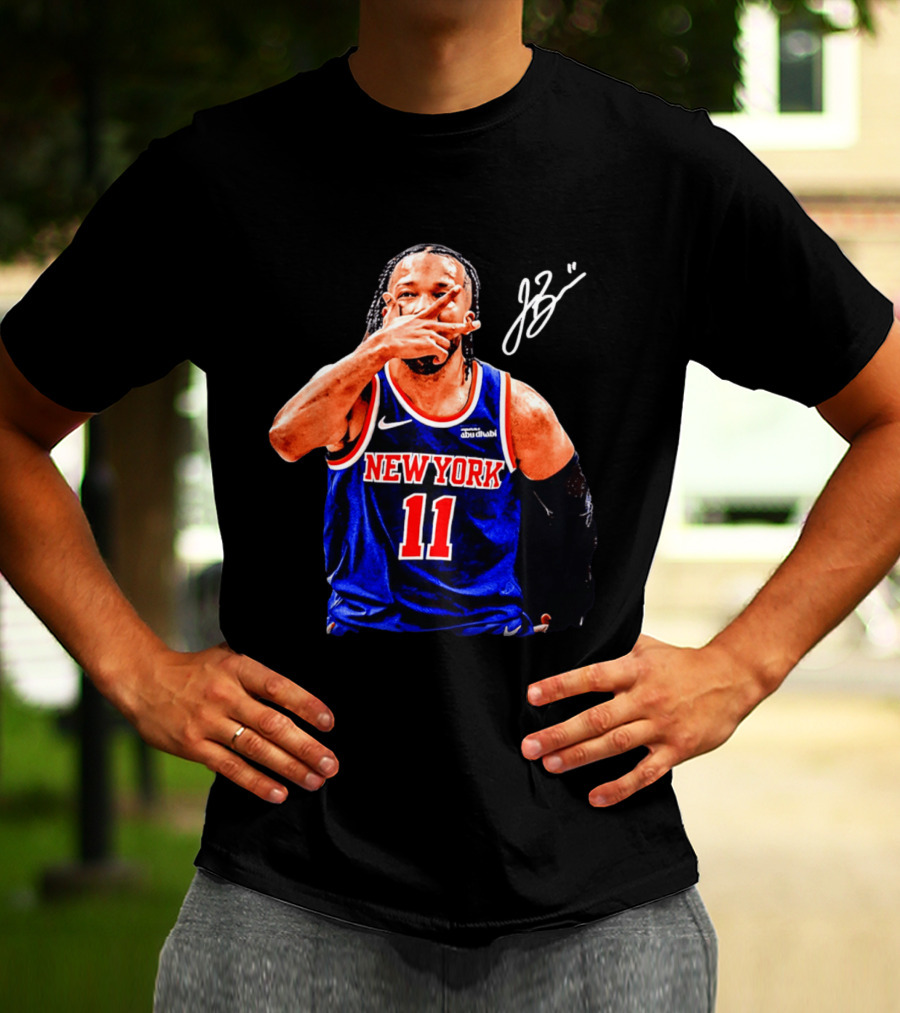 Jalen Brunson New York Knicks Jersey Number 11 Signature Series T-Shirt