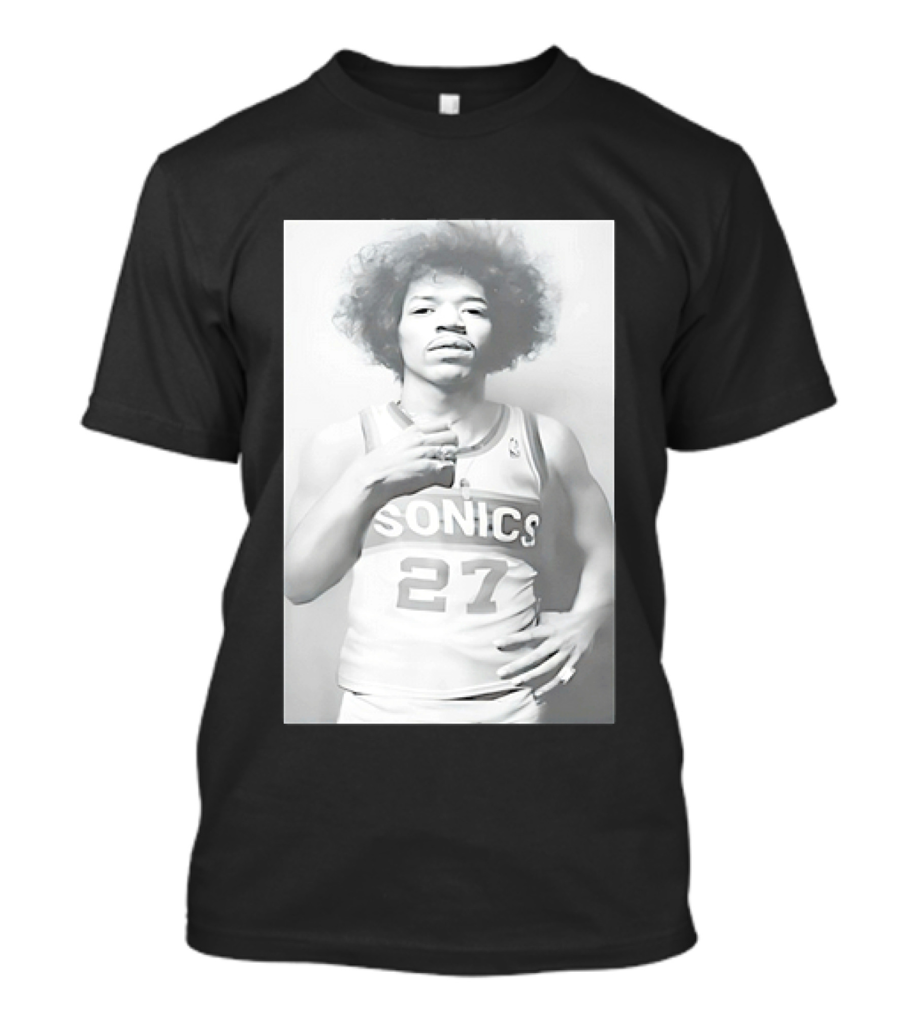 Jimi Hendrix Seattle Sonics Jersey 27 T-Shirt
