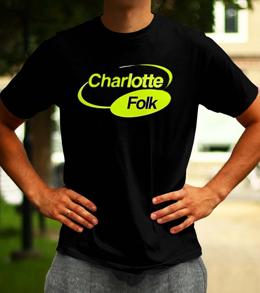Charlotte Folk Neon Green Swirl T-Shirt