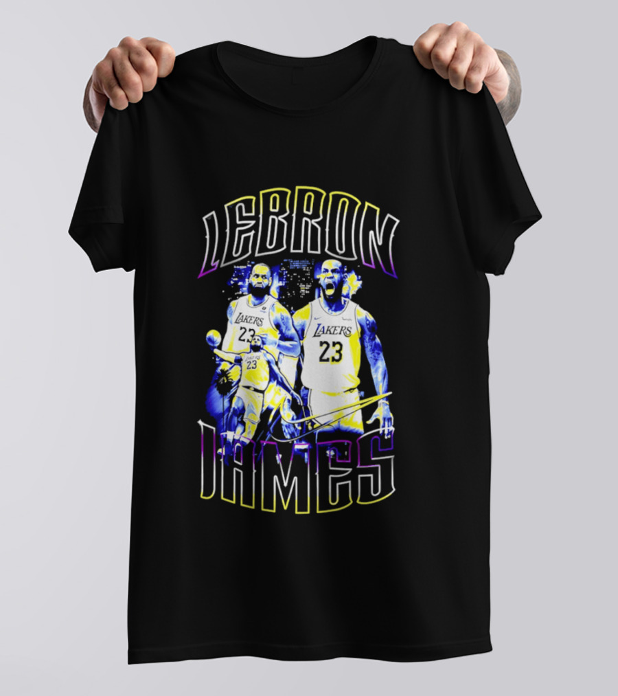LeBron James Los Angeles Lakers Iconic Basketball T-Shirt