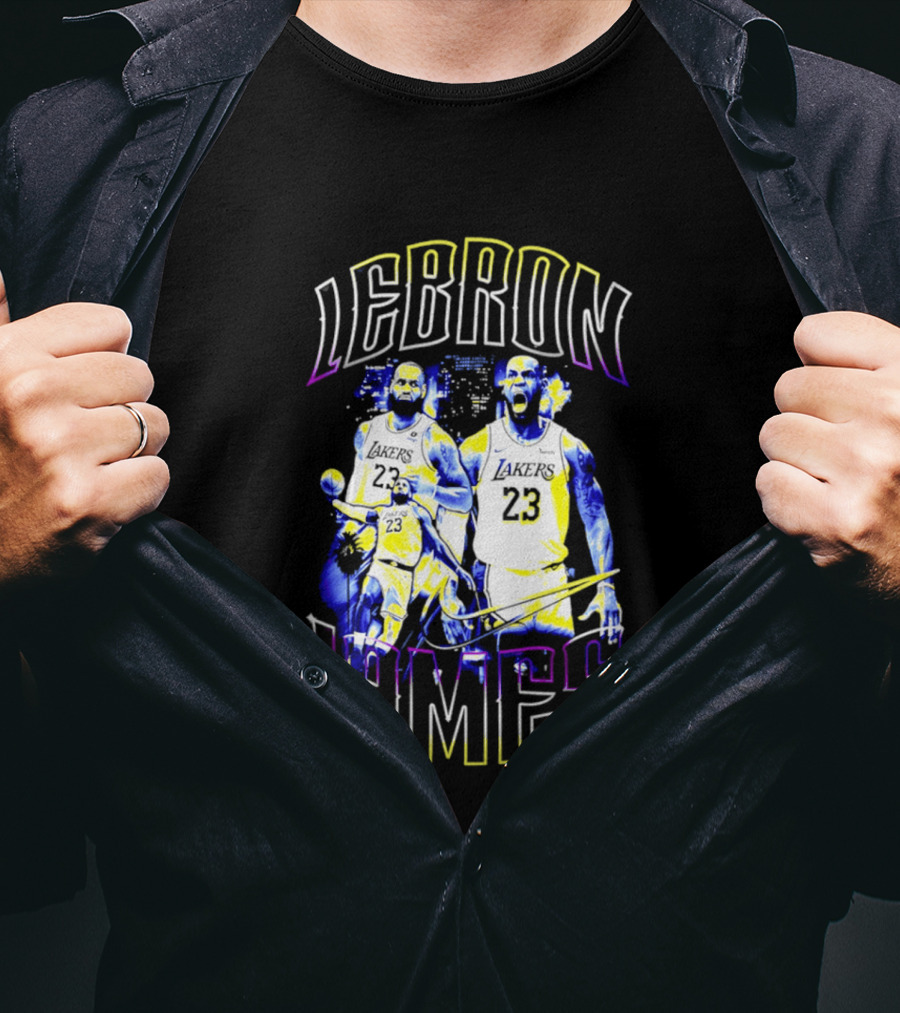 LeBron James Los Angeles Lakers Iconic Basketball T-Shirt