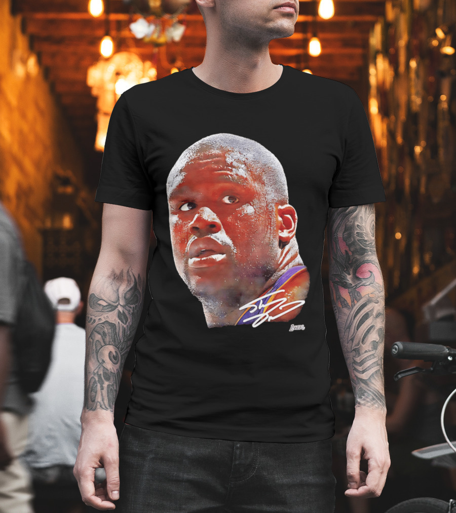 Los Angeles Lakers Shaquille O'Neal Signature Big Face Legends T-Shirt