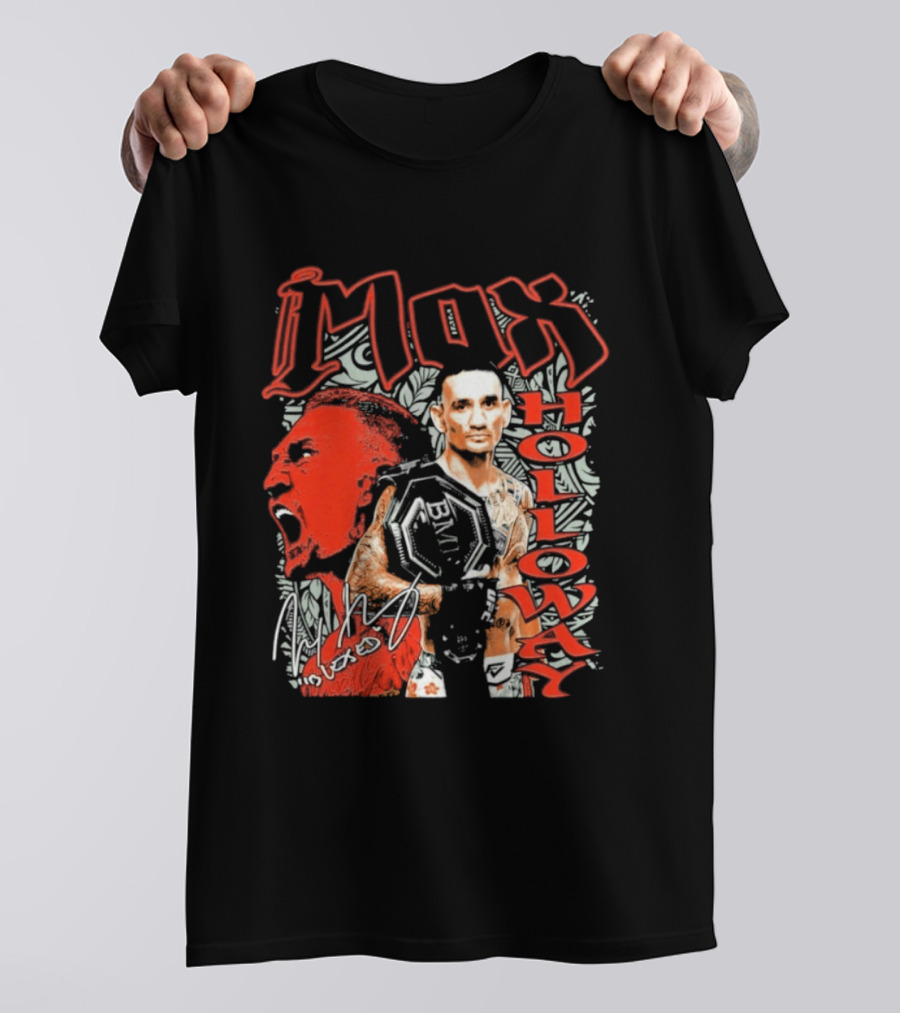 Max Holloway 2026 Bold Red Fighter T-Shirt