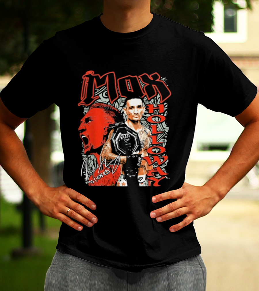 Max Holloway 2026 Bold Red Fighter T-Shirt