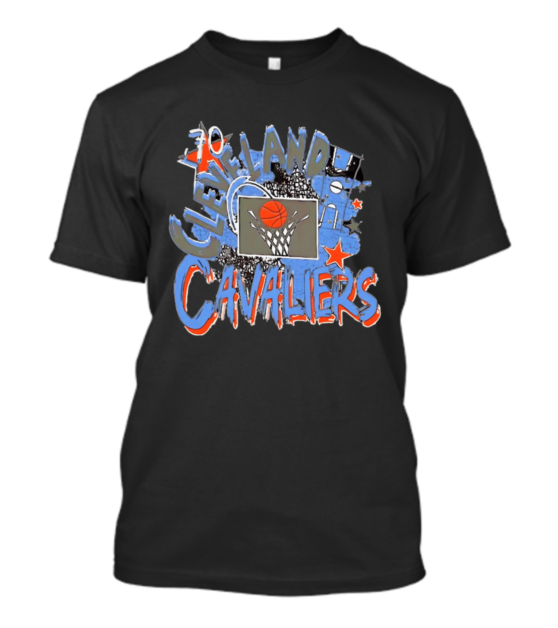 Cleveland Cavaliers Classic Play By Play Basketball Hoop Stars T-Shirt