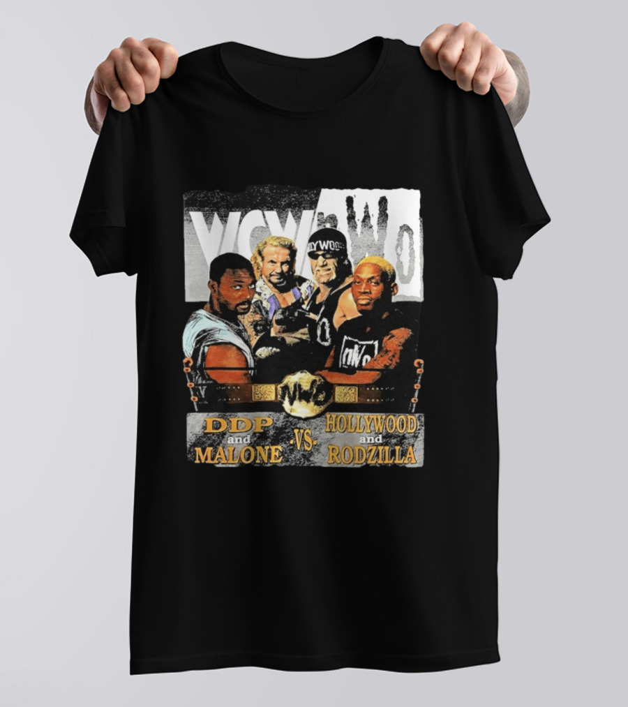 WCW NWo DDP And Malone Vs Hollywood And Rodzilla 90s Wrestling T-Shirt