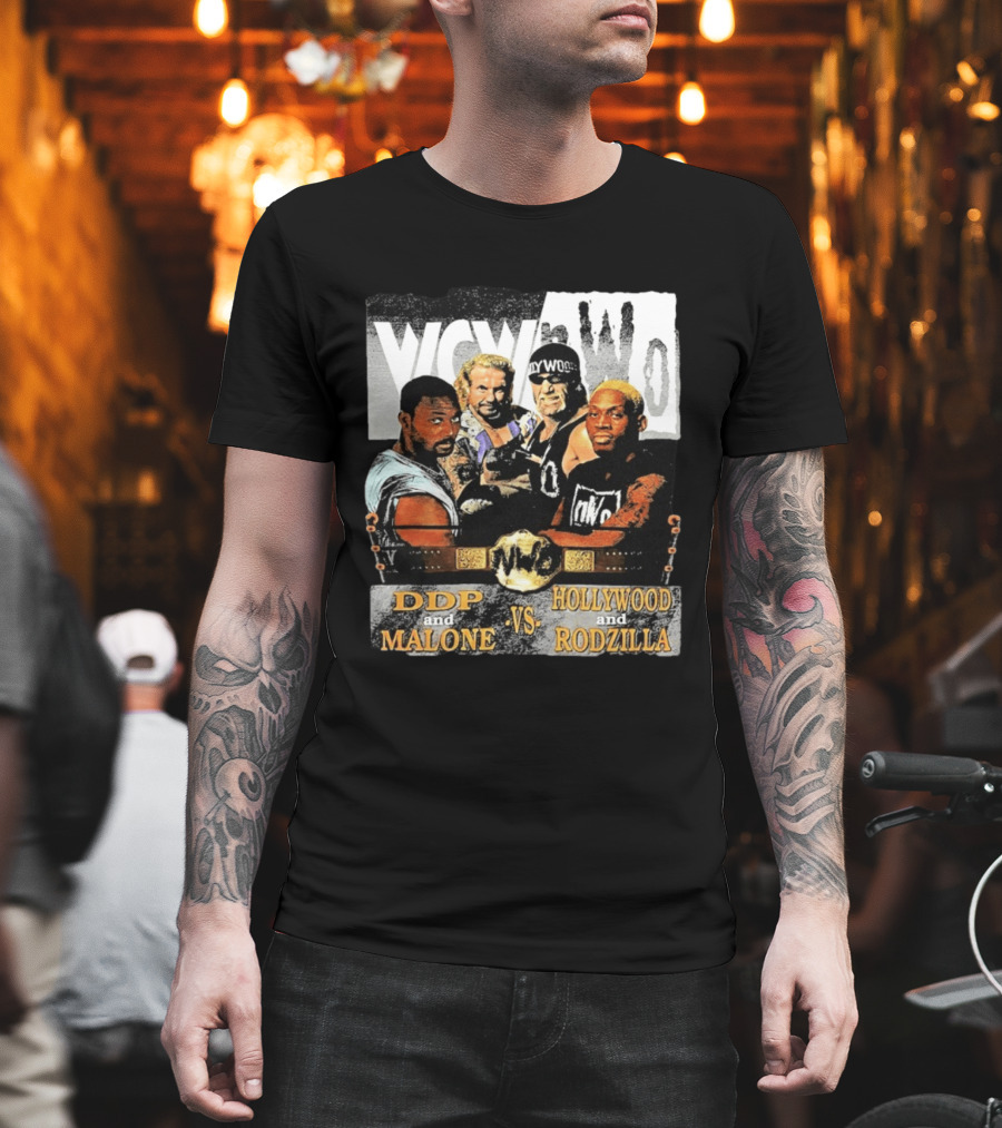 WCW NWo DDP And Malone Vs Hollywood And Rodzilla 90s Wrestling T-Shirt