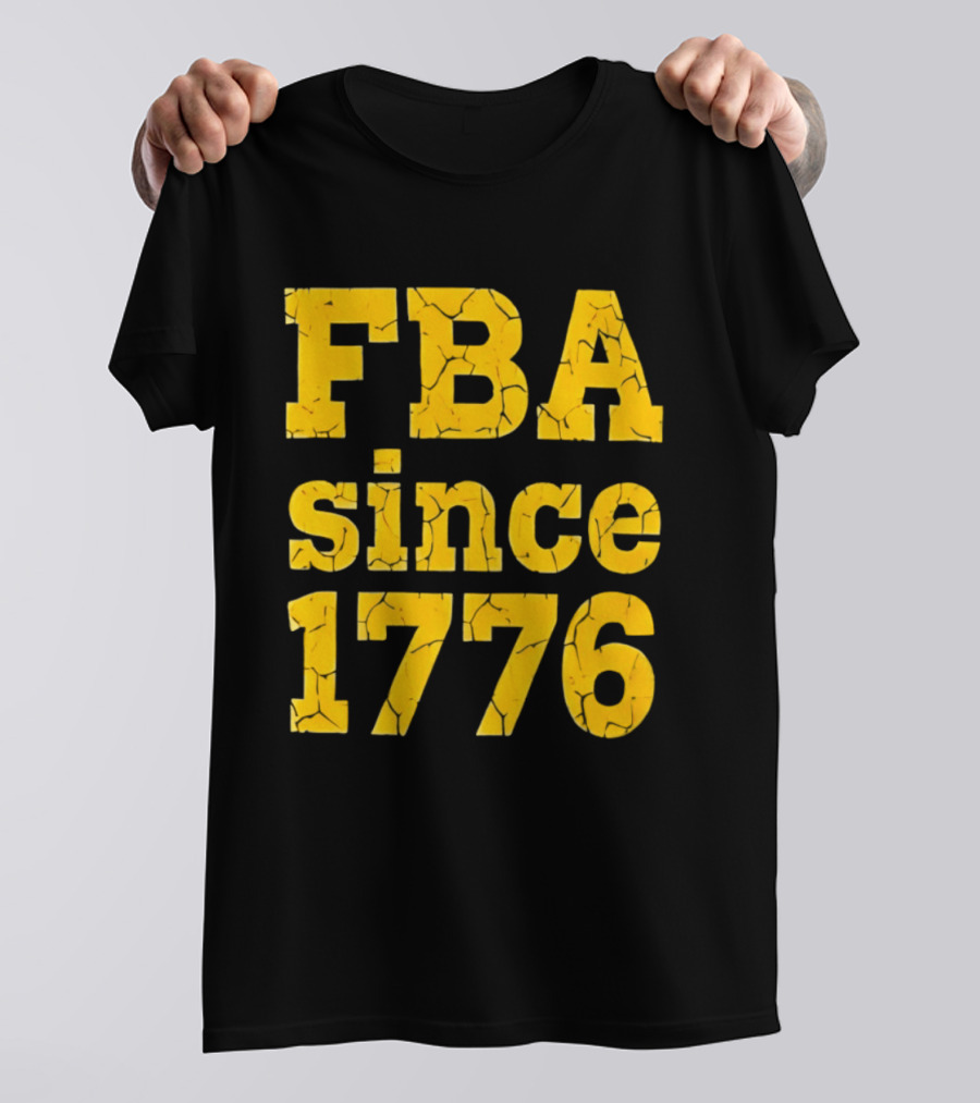 FBA Since 1776 Yellow Cheese Letters T-Shirt