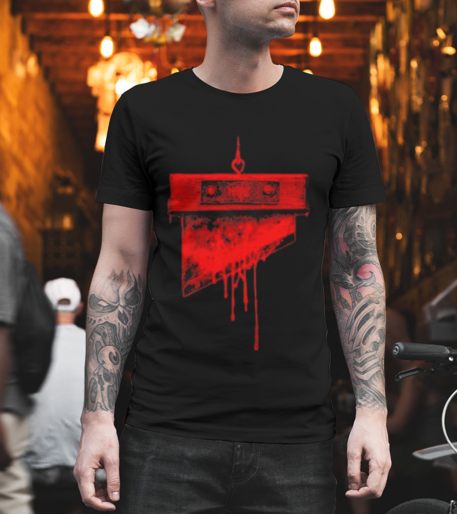 Noyz Narcos Italian Horror Story Ghigliottina Blood Dripping Guillotine T-Shirt