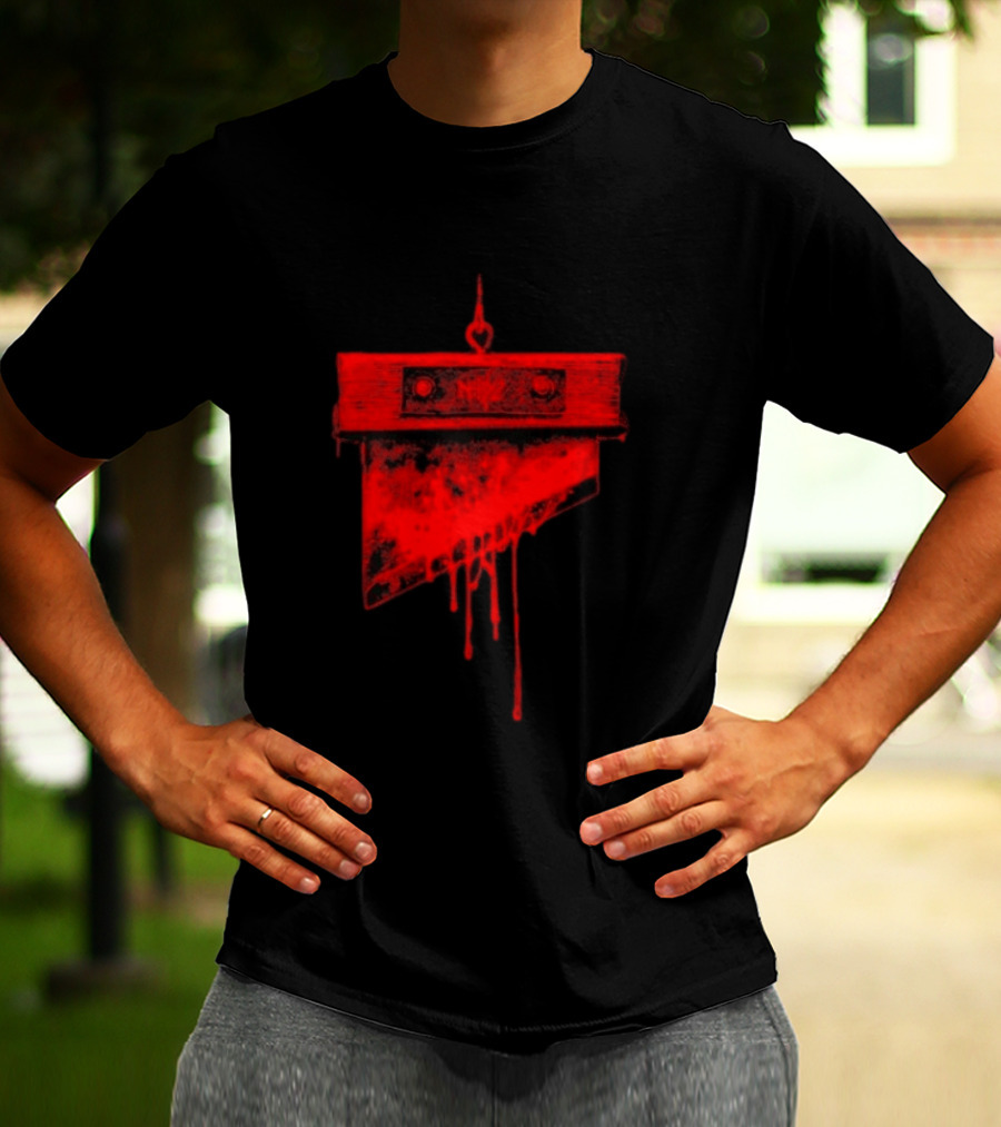 Noyz Narcos Italian Horror Story Ghigliottina Blood Dripping Guillotine T-Shirt