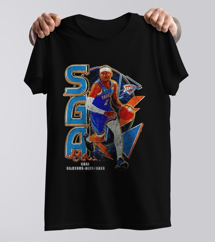 Oklahoma City Thunder Shai Gilgeous Alexander SGA MVP OKC T-Shirt